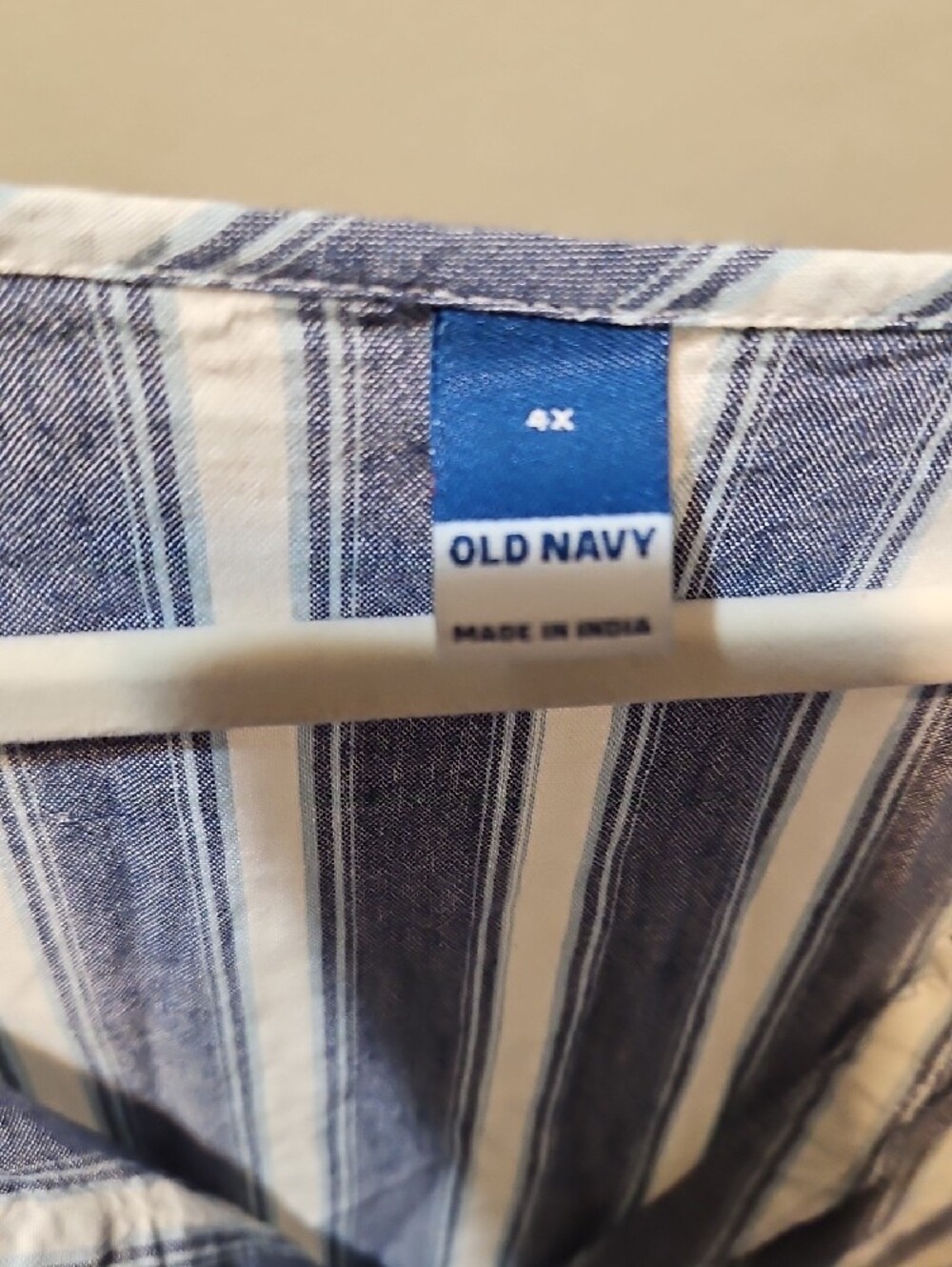 Old Navy Blue and White Striped Midi Dress - Picture 8 of 9